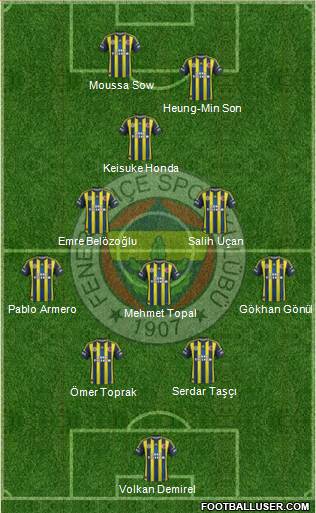 Fenerbahçe SK Formation 2013