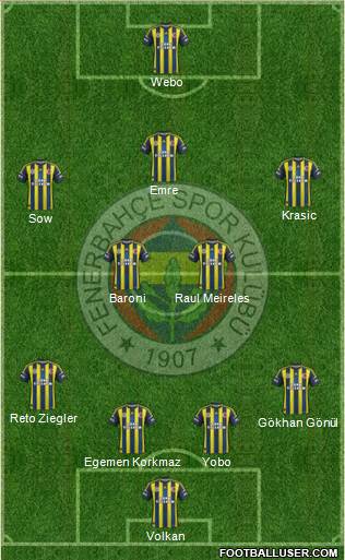 Fenerbahçe SK Formation 2013