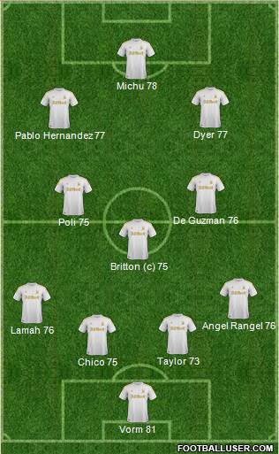 Swansea City Formation 2013