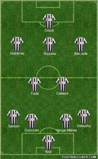 Newcastle United Formation 2013