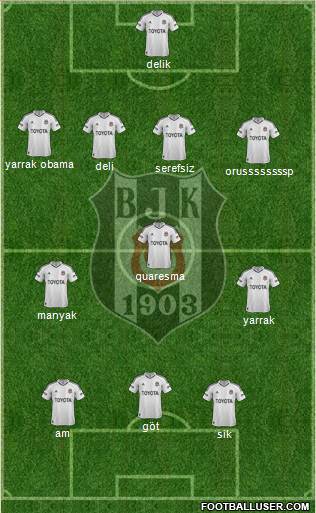 Besiktas JK Formation 2013