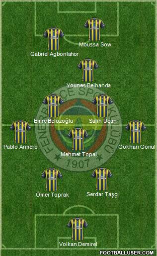 Fenerbahçe SK Formation 2013