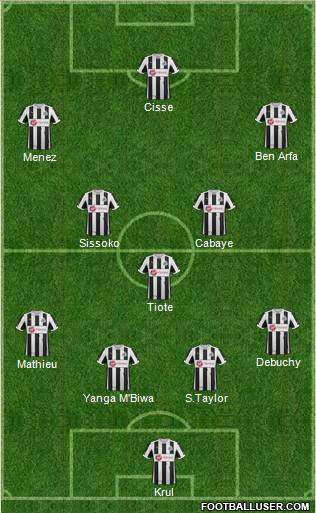 Newcastle United Formation 2013