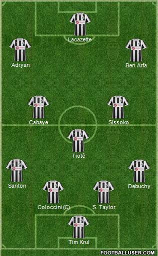 Newcastle United Formation 2013