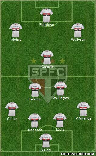 São Paulo FC Formation 2013