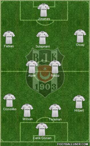 Besiktas JK Formation 2013