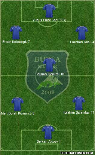 Nilüfer Belediyespor Formation 2013