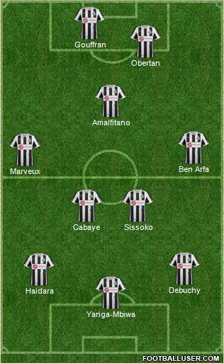 Newcastle United Formation 2013