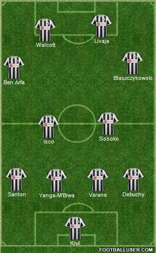 Newcastle United Formation 2013