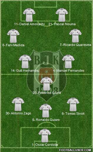 Besiktas JK Formation 2013