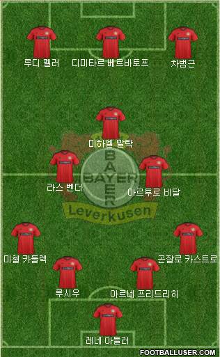 Bayer 04 Leverkusen Formation 2013