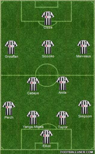 Newcastle United Formation 2013