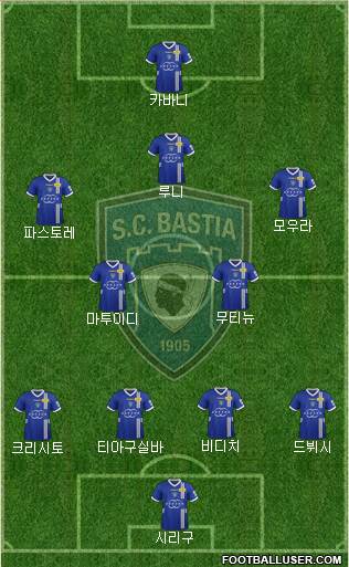 Sporting Club Bastia Formation 2013