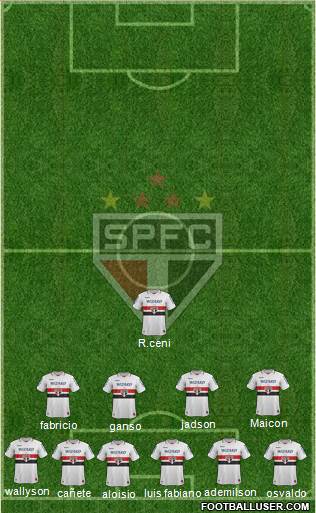 São Paulo FC Formation 2013