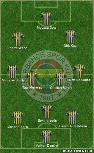 Fenerbahçe SK Formation 2013