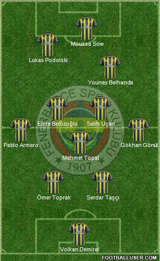 Fenerbahçe SK Formation 2013