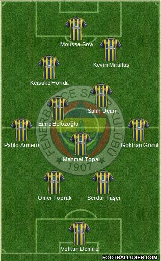 Fenerbahçe SK Formation 2013