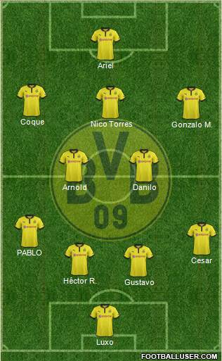 Borussia Dortmund Formation 2013