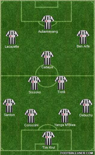 Newcastle United Formation 2013