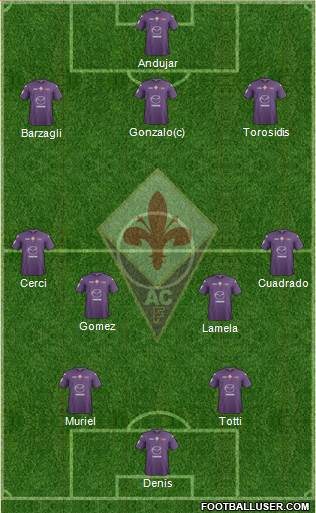Fiorentina Formation 2013