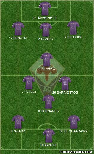 Fiorentina Formation 2013
