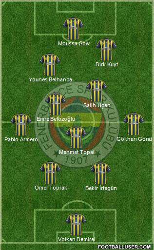 Fenerbahçe SK Formation 2013