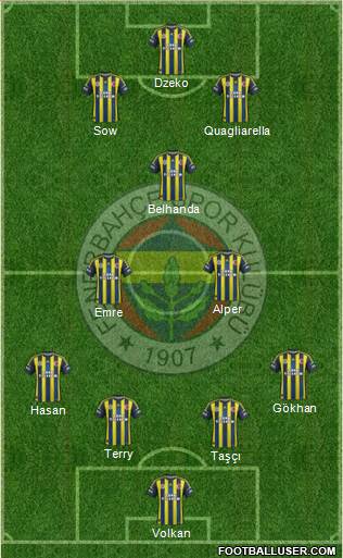 Fenerbahçe SK Formation 2013