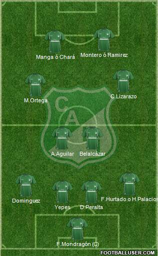 AC Deportivo Cali football formation