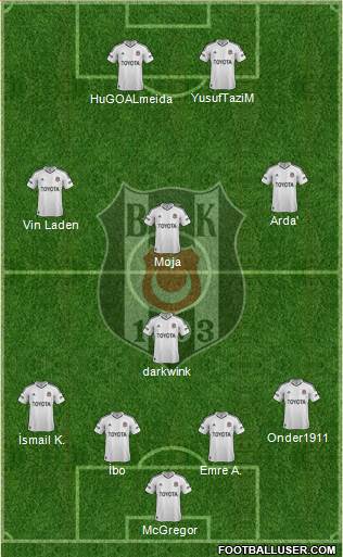 Besiktas JK Formation 2013