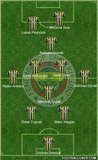Fenerbahçe SK Formation 2013