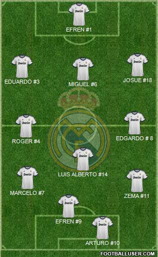 Real Madrid C.F. Formation 2013