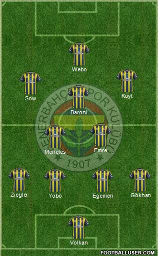 Fenerbahçe SK Formation 2013