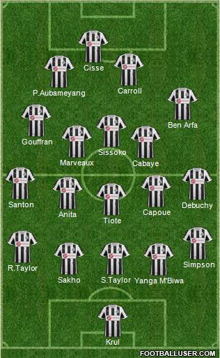 Newcastle United Formation 2013