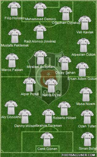 Besiktas JK Formation 2013