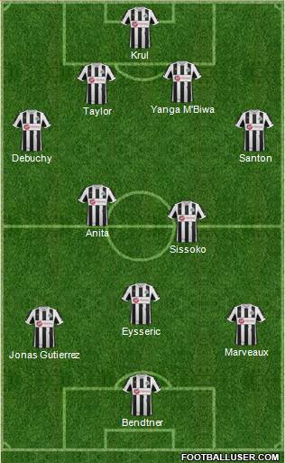 Newcastle United Formation 2013