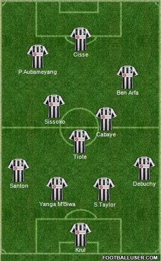 Newcastle United Formation 2013