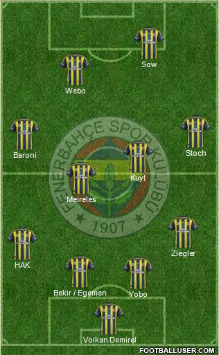 Fenerbahçe SK Formation 2013