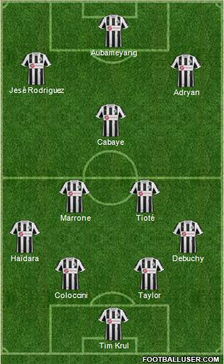 Newcastle United Formation 2013