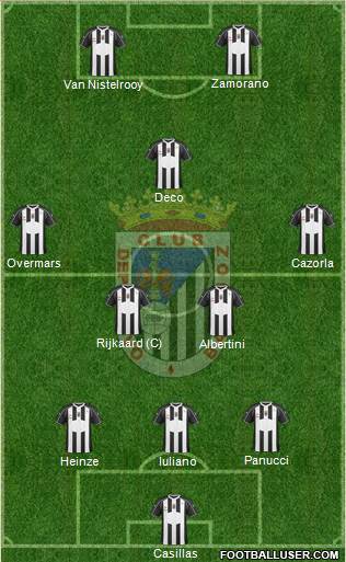 C.D. Badajoz S.A.D. 3-4-1-2 football formation
