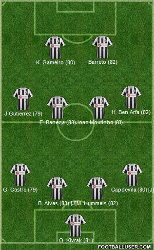Newcastle United Formation 2013