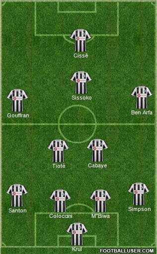 Newcastle United Formation 2013