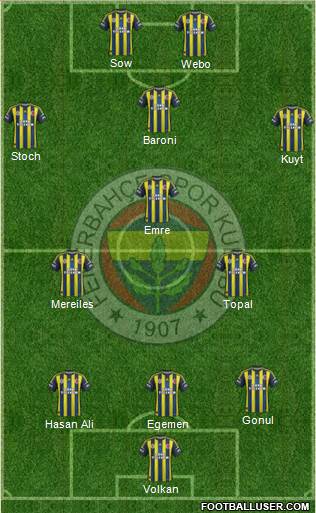Fenerbahçe SK Formation 2013