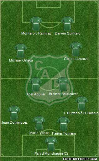 AC Deportivo Cali football formation