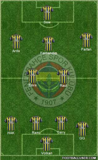 Fenerbahçe SK Formation 2013