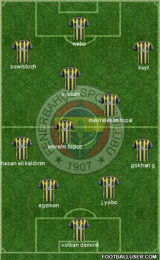 Fenerbahçe SK Formation 2013