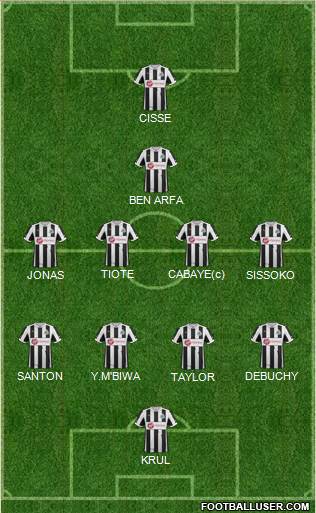 Newcastle United Formation 2013