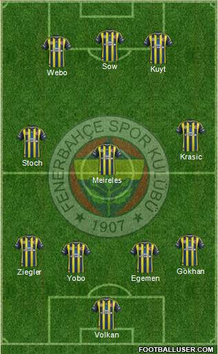Fenerbahçe SK Formation 2013