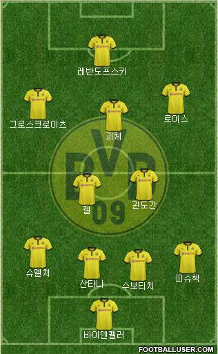 Borussia Dortmund Formation 2013