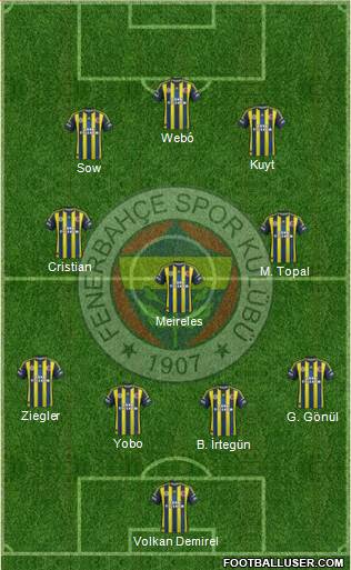 Fenerbahçe SK Formation 2013