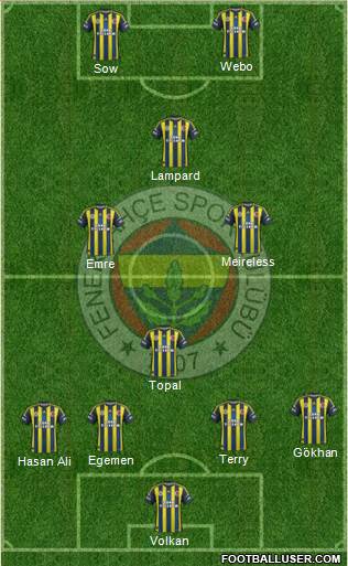 Fenerbahçe SK Formation 2013